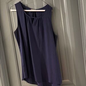 Sleeveless Navy Chiffon Layered Camisole